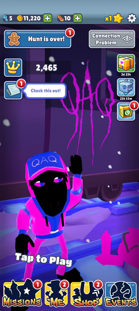 地铁跑酷QAQ2.0定制版本截图1