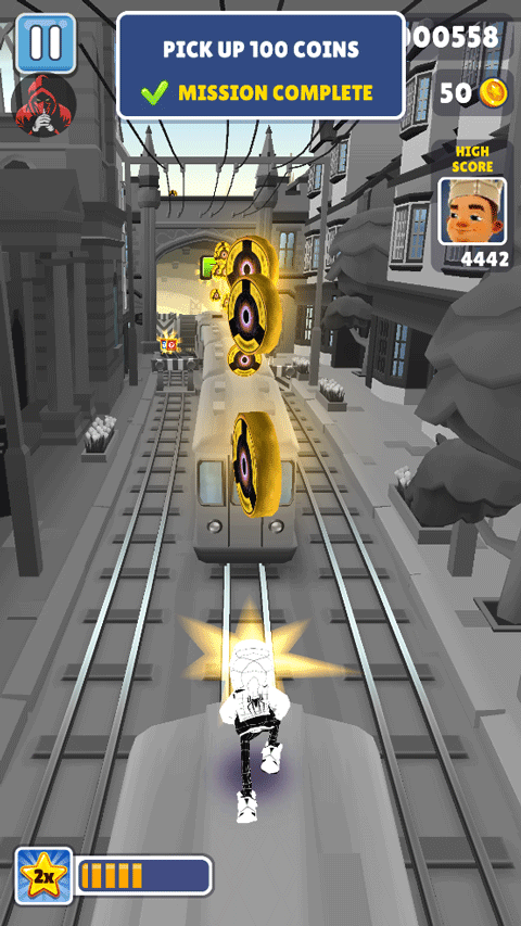 地铁跑酷黑白牛津版截图4