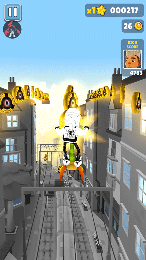 地铁跑酷黑白牛津版截图3