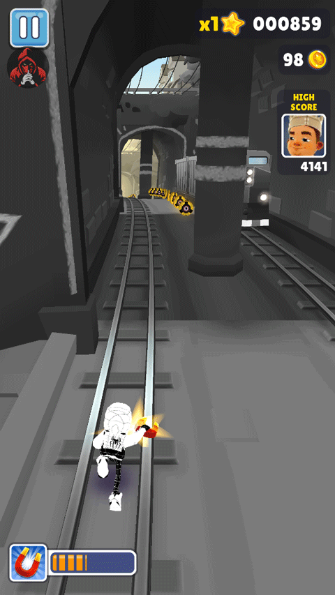 地铁跑酷黑白牛津版截图5